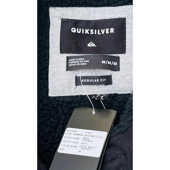 QuikSilver Men's Miho Stones SHERPA Long Sleeve Over Shirt Size M - Picture 4 of 16